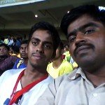 Rajesh and Sathya at M A. Chidambaram Stadium.